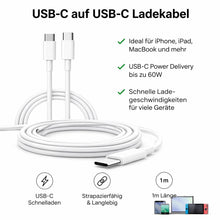 Original USB-C auf USB-C Ladekabel 1m 60W Schnellladekabel für iPhone iPad MacBook