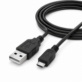 USB 2.0 High Speed Datenkabel Micro B auf USB A 1,8m Schwarz Zuverlässig