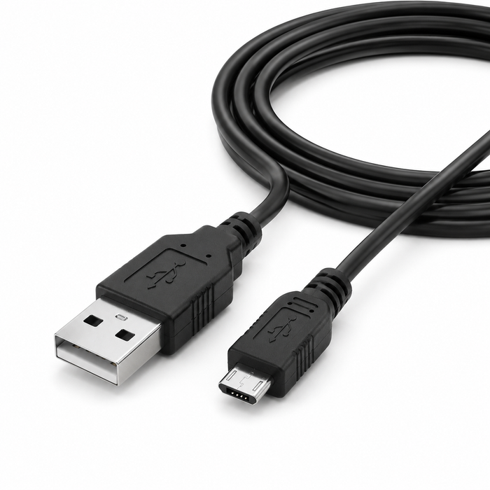 USB 2.0 High Speed Datenkabel Micro B auf USB A 1,8m Schwarz Zuverlässig