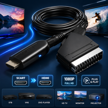 HDMI zu SCART Konverter SCART auf HDMI Adapter Video Audio Konverter Videokabel