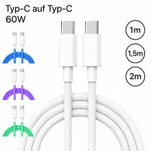 Schnell Ladekabel USB-C auf USB-C 60W Typ C Datenkabel für Samsung Huawei Xiaomi