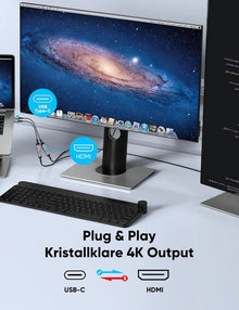 USB-C zu HDMI Adapter 4K für iPhone Galaxy Laptop Tablet