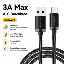 USB A auf USB C Ladekabel Schnell Ladekabel Datenkabel für iPhone Samsung Xiaomi