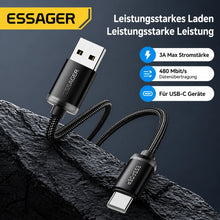 USB A auf USB C Ladekabel Schnell Ladekabel Datenkabel für iPhone Samsung Xiaomi