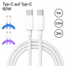 Schnell Ladekabel USB-C auf USB-C 60W Typ C Datenkabel für Samsung Huawei Xiaomi