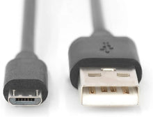 USB 2.0 High Speed Datenkabel Micro B auf USB A 1,8m Schwarz Zuverlässig